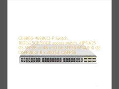Switch CE6866-48S8CQ-P, switch di accesso 10GE/25GE/50GE, 48*10/25 GE SFP28 o 48 x 50 GE SFP56 8*40/100 GE QSFP28 o 8 x 200 GE QSFP56