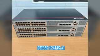 S5735S-L24T4S-A1 (24 porte Ethernet 10/100/1000BASE-T, 4 Gigabit SFP, alimentatore CA)