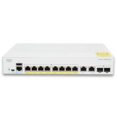 C1200-8T-E-2G Cisco Switch 8x 10/100/1000 porte 2x Gigabit Copper/SFP Combo Ports Rack-mountable