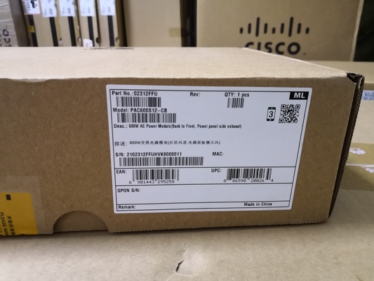 Modulo di alimentazione a corrente alternata Huawei PAC600S12-CB da 600 W per interruttori S6000