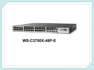 Scalabilità professionale del porto del commutatore di rete di Cisco Enternet WS-C3750X-48P-E 48 PoE alta