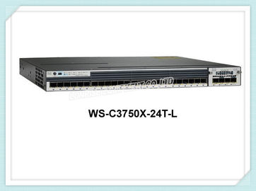Commutatore a fibra ottica di Ethernet dei porti del commutatore di rete Ethernet di Cisco WS-C3750X-24T-L 24