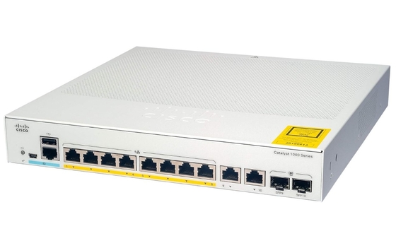 C1000-8T-2G-L Cisco Catalyst 1000 Series Switches 8x 10/100/1000 Porti Ethernet 2x 1G SFP e RJ-45 Combo Uplinks