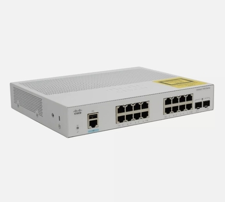 C1000-16P-2G-L Cisco Catalyst 1000 Switch 16x 10/100/1000 Ethernet Ports PoE+ 120W PoE Budget 2x 1G SFP Uplinks