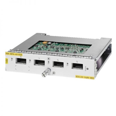 Modulo di espansione CiscoA9K-MPA-4X10GE Data Rate Moduli plug-in Cisco Small Form-Factor Distanza di trasmissione 300m