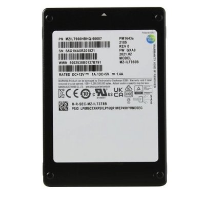 MZILT3T8HBLS-00007 Samsung PM1643A MZILT3T8HBLS-00007 SSD 3.84TB SAS 12Gb/s Nuovo