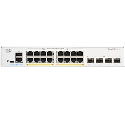 Cisco C1300-16P-4X 16x 10/100/1000 Ports PoE+ Ports con 120W Budget di potenza 4x 10 Gigabit SFP+ Rack-Mountable