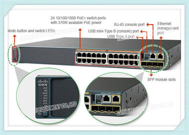 WS-C2960X-24PS-L Cisco Ethernet Switch Gigabit 24 Port 512mb Con 370 Watt Poe