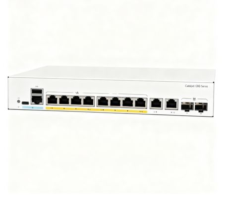 C1200-8FP-2G Montabile su rack, porte 120W, budget energetico 2x Gigabit rame/1000 porte combo SFP, SNMP C1200-8FP-2G