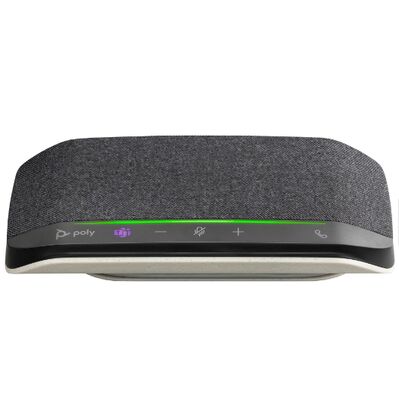 HP Poly Sync 10-M - Vivavoce vivavoce - cablato - USB-A, USB-C - argento - Certificato per Microsoft Teams
