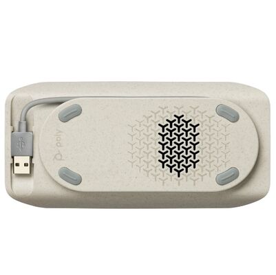 HP Poly Sync 10-M - Vivavoce vivavoce - cablato - USB-A, USB-C - argento - Certificato per Microsoft Teams