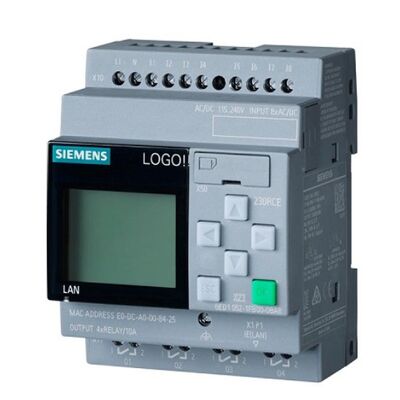 LOGO Siemens! Modulo logico 230RCE, 115/230 V CA/CC, 8 DI/4 DO relè, con display, Ethernet, espandibile modulare
