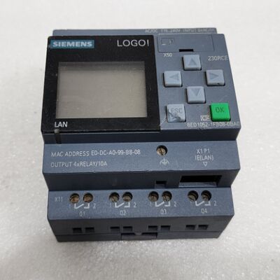 LOGO Siemens! Modulo logico 230RCE, 115/230 V CA/CC, 8 DI/4 DO relè, con display, Ethernet, espandibile modulare