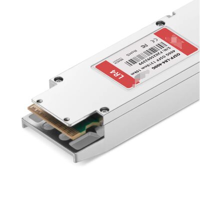 TS-OP-314H-10C/400G OSFP LR4 Fined Top Optical Transceiver con lunghezza d'onda di 1310 nm e trasmissione di 10 km per reti ad alta densità