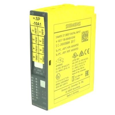 Siemens 6ES7136-6BA00-0CA0 ET200SP F-DI 8x24VDC modulo di ingresso di sicurezza HF con certificazione SIL3 e classificazione PL e