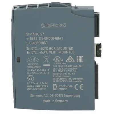 Siemens 6ES7135-6HD00-0BA1 SIMATIC ET 200SP Modulo di uscita analogica AQ 4xU/I ST