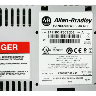 Terminale HMI Touchscreen Allen-Bradley 2711PC-T6C20D8 PanelView Plus 6 Compact 600 Ethernet RS232