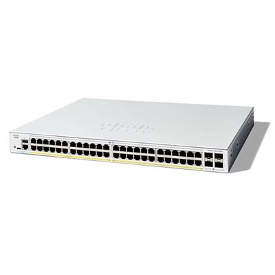 C1300-48P-4G, switch Cisco C1300, 48 PoE+ 370 W/4 SFP/montaggio su rack