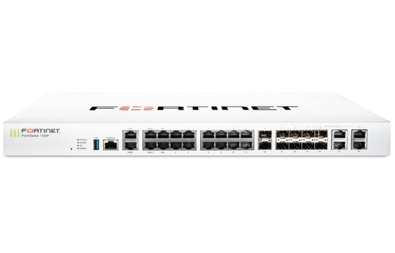 FG-100F Fortigate 100F FG-100F 22x GE RJ45 Porti 4 SFP Porti 2x 10 GE SFP+ FortiLinks Due alimentatori ridondanza