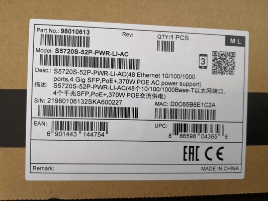 Huawei S5720S-52P-PWR-LI-AC 48-Port Gigabit PoE+ Switch con 4 SFP